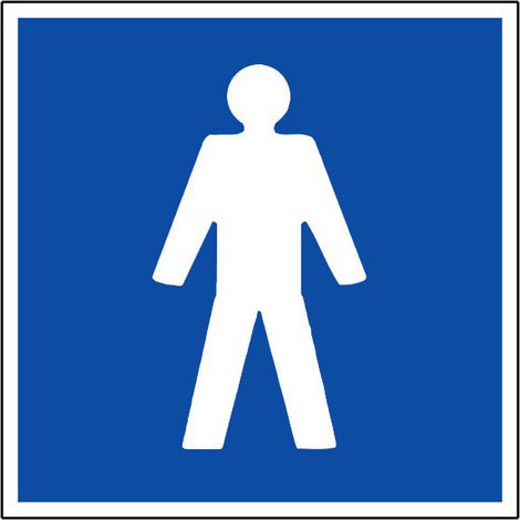 Panneau Messieurs - Rigide 200x200mm - 4220130