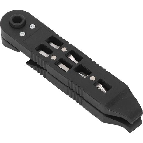 Kit d'outils de réparation de vélo portable comprenant une clé à cliquet et un démonte-pneu. Outil multifonction pour cyclistes passionnés et réparateurs professionnels. (1/5)