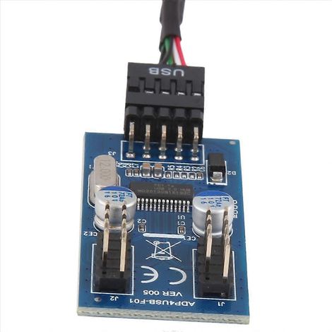 USB 2.0 9-Pin-auf-Stecker-Adapter (9-Pin-USB-Anschluss für Motherboard) (1/5)