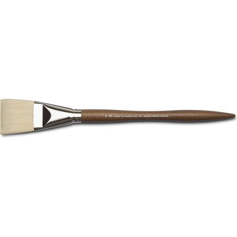 Winsor & Newton 5010419 pennello ad olio sintetico artista ad alta elasticità e durata, manico ergonomico per colori ad olio e alchidici - Pennello piatto n. 20 (1/3)