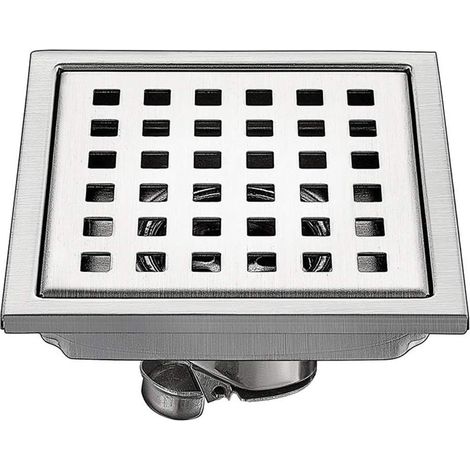 Per Scarico A Pavimento, Protezioni Scarico, Scarico A Pavimento Quadrato Antiodore In Acciaio Inossidabile SUS304 Per Bagno, Doccia, Scarico A Pavimento Con Coperchio Rimovibile, Scarico Doccia Con F (1/5)