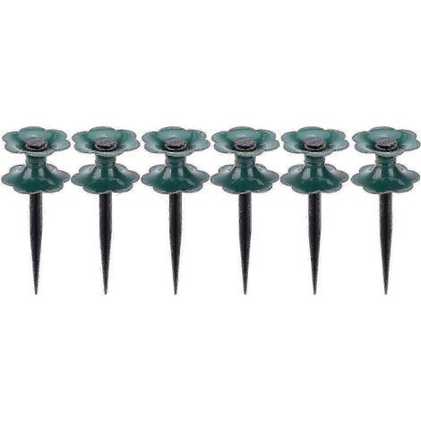Lot de 6 guides pour tuyau d'arrosage. embout rotatif vert foncé résistant. empêche le tuyau d'arrosage de tomber dans les parterres de fleurs. pour protéger z (1/5)