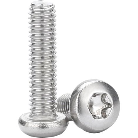 50 pièces M1.4 M1.6 Longueur = 3-16 mm Acier inoxydable 304 A2-70 GB2672 Vis à tête plate Torx six