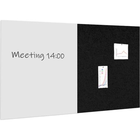 Tableau blanc et panneau acoustique 100×200 cm noir - ensemble complet (1/5)