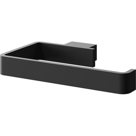 Colore Square Matt Black Wall Mounted Toilet Roll Holder (1/5)