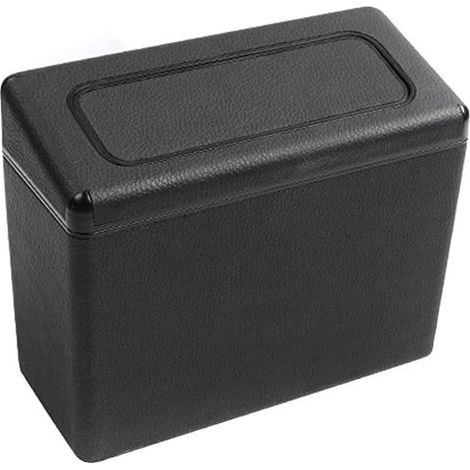 Poubelle de Voiture en ABS, Support de Poubelle avec Couvercle Poubelle de Bureau étanche Portable Poubelle Suspendue Organisateur de Poubelle pour Voiture Maison Cuisine,Noir (1/3)