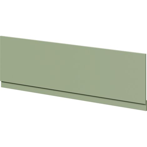 Olive Green MDF 1700mm Front Bath Panel with Plinth (1/4)