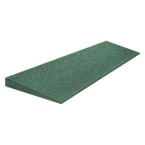 Bande inclinée en caoutchouc - 75 x 25 cm - 45 mm d'épaisseur - Vert