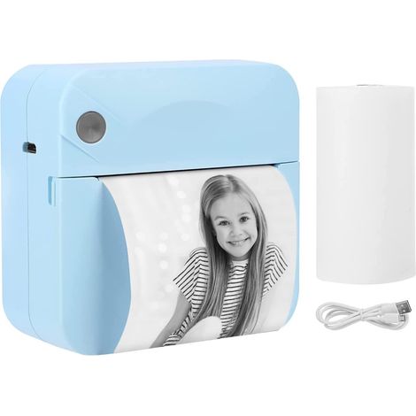 Imprimante poche sans fil thermique portable multifonction C17 - Inclut 1 rouleau de papier thermique, imprime photos, étiquettes et listes (1/5)