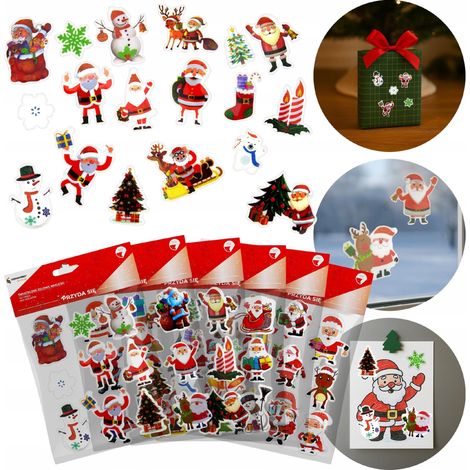 Weihnachts-Gel-Fensteraufkleber-Mix VERGIONIC