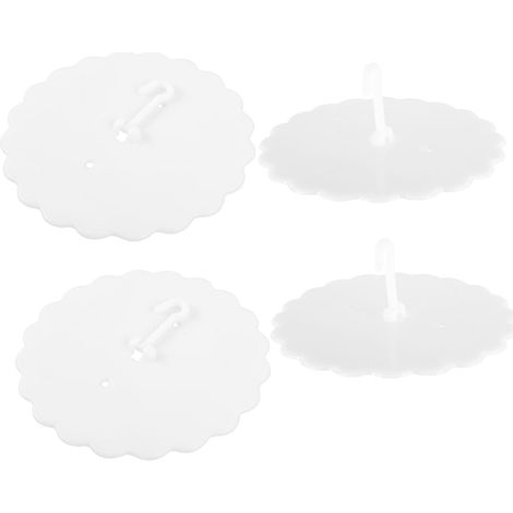 Lot de 4 crochets adhésifs pour rideaux lit, fixation au plafond (1/5)