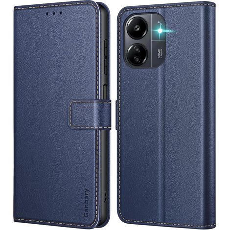 Xiaomi Redmi 13C Handyhülle Leder Klapphülle Blau Magnet Standfunktion (1/5)