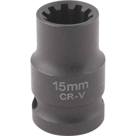 Douille 10 pans 15mm 1/2" CrV pour étrier de frein - OM 0192 - CLAS Equipements (1/2)