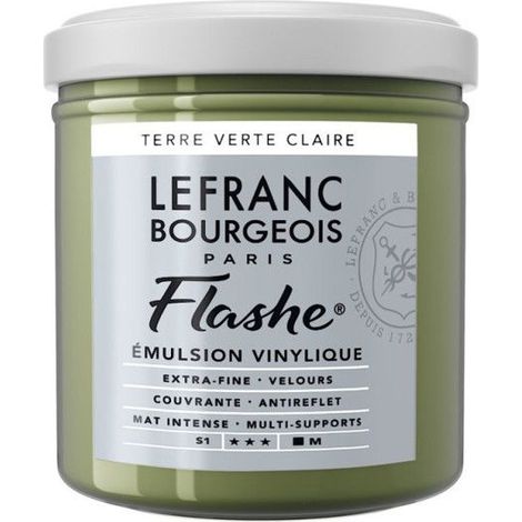 Peinture vinylique - Flashe - Terre verte claire - 880 - Lefranc Bourgeois - 125ml