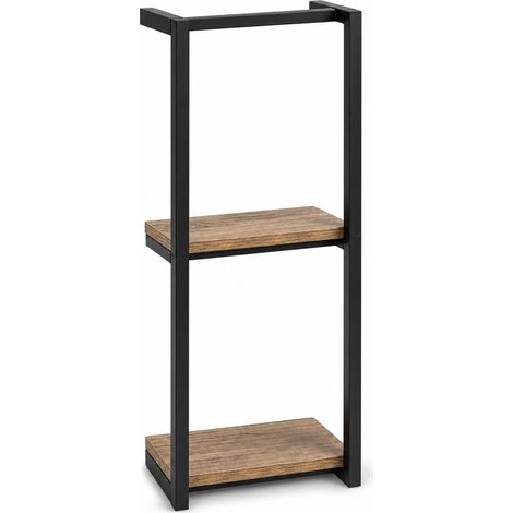 Étagère Porte Serviettes sur Pied Salle de Bain Bois 77 cm (1/5)