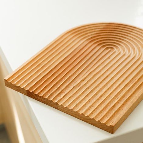 Plateau à pain et dessert en bois de hêtre de style japonais, planche à découper en bois, décoration pour la cuisine et la maison (1/3)