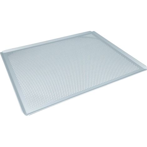 vhbw Backblech für Backofen - 45,5 x 37,5 x 1 cm Silber, Perforiert (1/4)