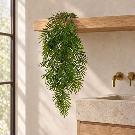 90cm Artificial Trailing Palm Fern Plant Hanging Faux Tropical (1/5)