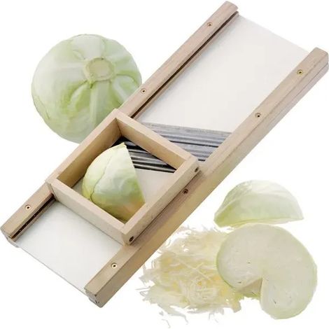 Coupe choux mandoline en bois et inox