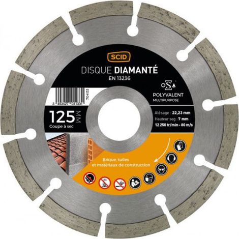 Disque Polyvalent Matériaux 125 22,23 (1/4)