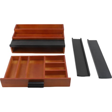 Organisateur Cologne Homme Femme 3 Niveaux Bois Massif – Présentoir Parfum Riser avec Tiroir Bijoux Cosmétiques Rangement Style 2 (1/4)