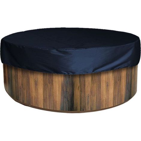 Housse de Spa Rond [SM-A-78] - Couverture Protecteur Imperméable Taille 200x30cm en Bleu avec Cordon d'Hém Adjustable et Sac de Rangement (1/5)