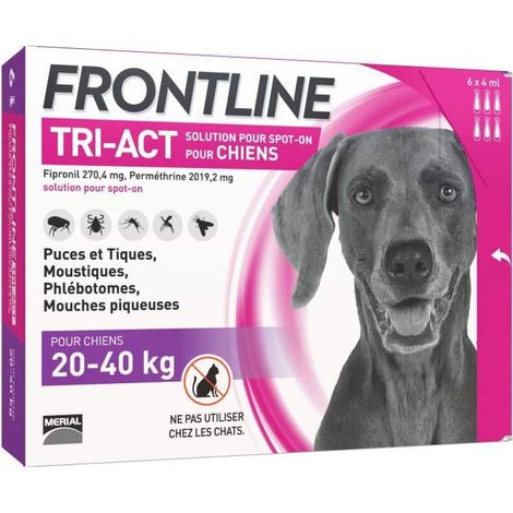 FRONTLINE TRI-ACT 20-40kg - 6 pipetas