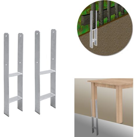 Randaco 4X H-Anchor Post Support Carport Post Anchor zincato a caldo durevole 91MM (1/5)