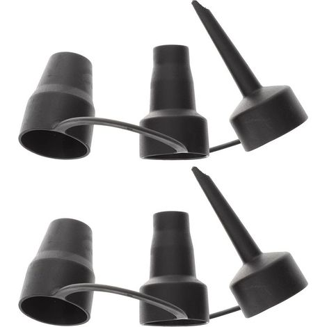 2 Pack Electric Air Pump Adapter, 3 Sizes Replacement Air Pump Nozzles, Portable Adapter Black (1/5)