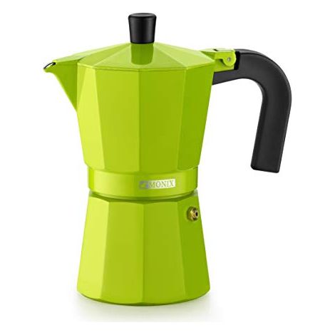 Monix - Caffettiera italiana in alluminio 6 tazas Verde (1/4)