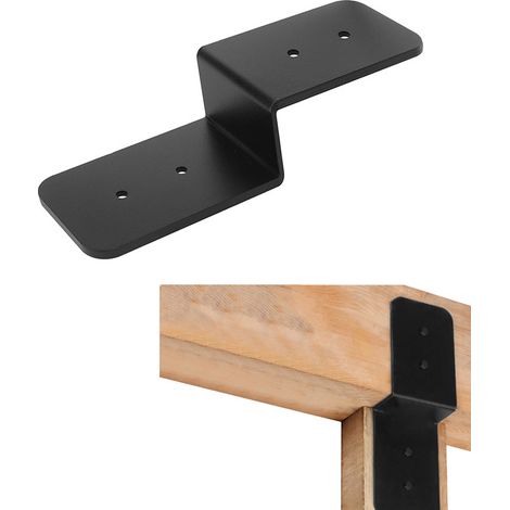 Connecteur métallique en Z pour poteaux et poutres, support de poutre robuste, support de poutre de terrasse pour tonnelles en bois (1/5)