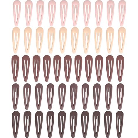 50 barrettes chocolat en métal, pinces à cheveux mignonnes pour femme, fille et bébé. (1/5)