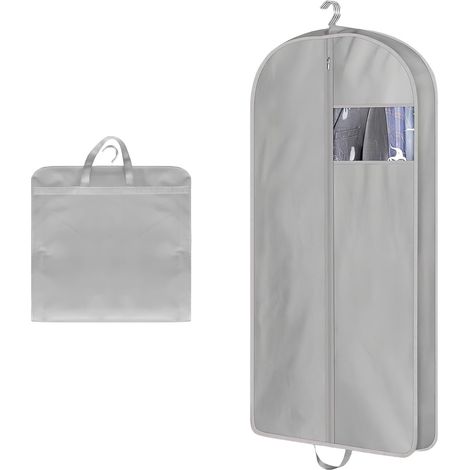 Housse Vetements a Suspendre,60  102-10cm Gris Housse de Rangement Vetement Housse Vetement Voyage Housses de Vêtements Housse Chemise avec Fermeture Éclair,pour Chemise Manteaux(S) (1/5)
