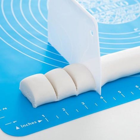 Tapis Patisserie Silicone - 50 x 40 cm - Antidérapant - Graduations Imprimées - Bleu - 1 Pièce (1/5)