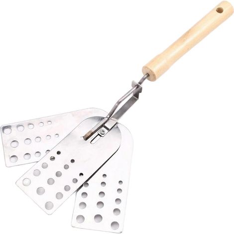Gril spatule acier inoxydable Griddle racloir et crêpe Flipper résistant à la chaleur burger Turning pour Cuisine (1/5)