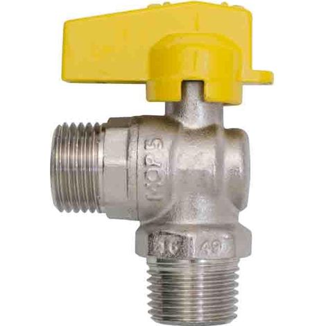 Rubinettoa squadra x gas da 1/2 mm