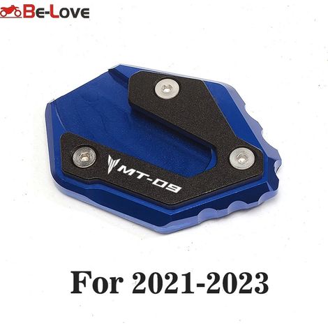 (Bleu 2021-2023) Compatible avec YAMAHA MT-09 MT 09 MT09 Tracer 900 XSR900 2014-2023 2021 22 Béquille latérale, extension et support maxpower (1/4)