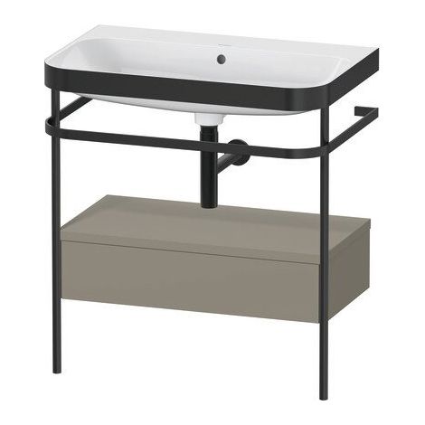 DURAVIT HP4742N9292 Console métallique avec kit de fixation et plaque de vidage Happy D.2 Plus, sans robinetterie