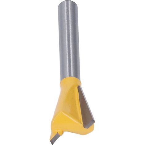 Schwalbenschwanzfräser, 6 mm Schaft, Wolframlegierung, Hartmetall, PTFE-Beschichtung, Holzbearbeitung, Oberfräse, gelb, 5/8 Zoll (1/5)