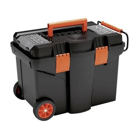 Alutec 66005 maletín de almacenamiento robusto negro naranja