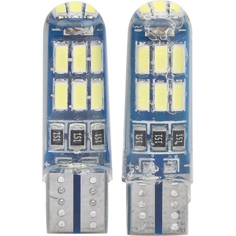 2pcs Feu De Position RGB Étanche Clignotant Stroboscope Ampoule Blanche Auto (1/5)