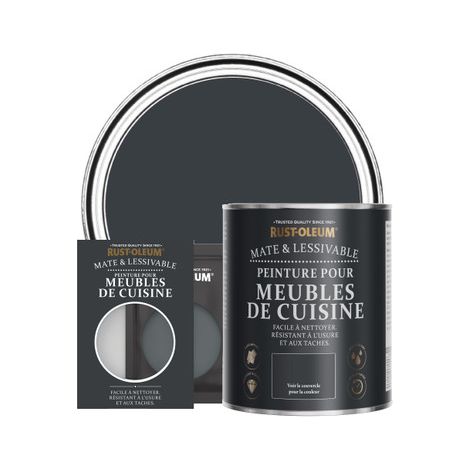 Peinture pour Meubles de Cuisine, Finition Mate - Gris Anthracite (RAL 7016) (1/2)