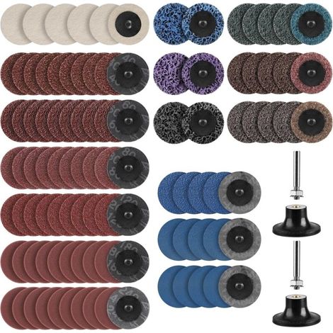 104PCS set d'outils de meulage, 2 inch (50mm) CSD discs, nylon cloth discs for grinding, polishing, descaling, for metal, steel, stainless steel (1/5)