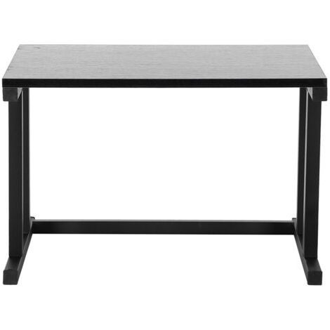 Support de four à micro-ondes en bois, 2 couches, supports de rangement, armoire de cuisine, étagère de comptoir (noir) (1/5)