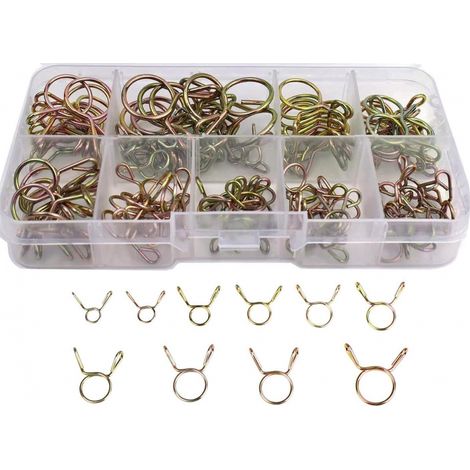 126 Clips Ressort Tuyau 5-14mm, Colliers serrage durite essence (1/5)