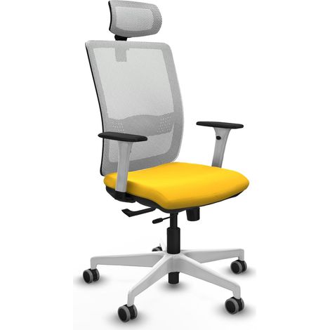 Silla de oficina piqueras y crespo Haches blanco similpiel cómoda (1/2)