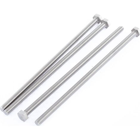 M6 x 150mm A2 Boulon en acier inoxydable entierement filetee a hexagonale 4 Pieces (1/4)