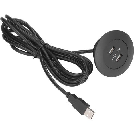 Prise Double USB à Encastrement pour Canapé - Ports de Recharge USB pour Maison, Noir (1/5)