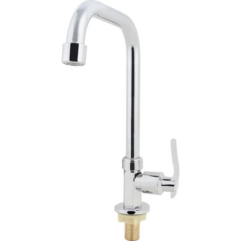 Robinet de cuisine eau froide en alliage brossé G1/2" pour évier et lavabo (1/5)