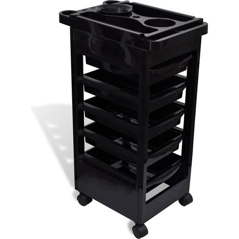 Carrito de plástico con ruedas para peluquerías (1/2)